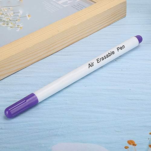 HEEPDD Water Soluble Marking Pens for Sewing, Air Erasable Fabric Markers, Disappearing Ink, Single Head, 10 Pack