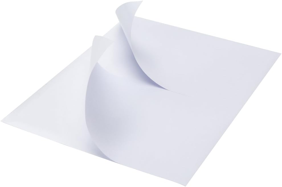FungLam Shipping Labels 2 per Page - Half Sheet Shipping Labels for Laser & Inkjet Printers - 8.5 x 5.5 Self Adhesive Mailing Labels, White (100 Sheets, 200 Labels)