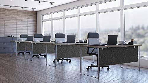 OBEX Modesty Desk PET Privacy Screen Acoustic Sound Absorbing Panel Ideal for Reception, Student Table or Office Cubicles Workstations, 12" x 48", Shadow