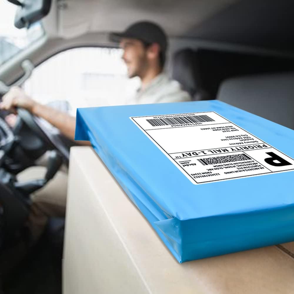POLYSELLS 200 pcs 19x24 Inches Blue Poly Mailers Shipping Envelopes, Strong Adhesive Sealing, Waterproof, and Tear-resistant Postal Mailing Bags for Clothing, Books, and Accessories