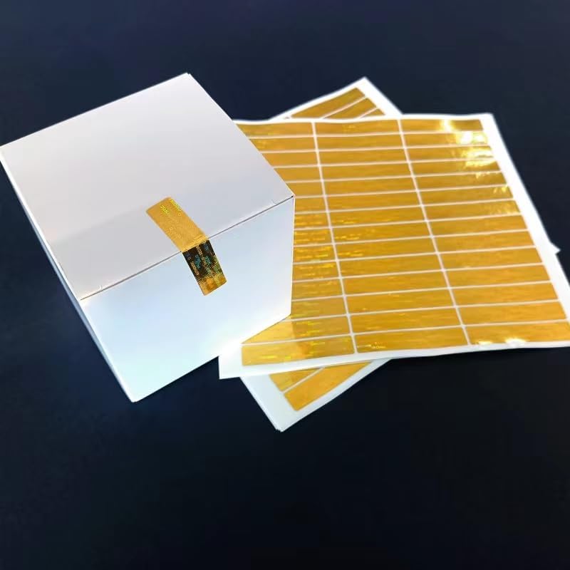 2x0.4inch Holographic Warranty Void Labels, Tamper Proof Evident Sticker, Genuine Authentic Security Seal(320,Gold