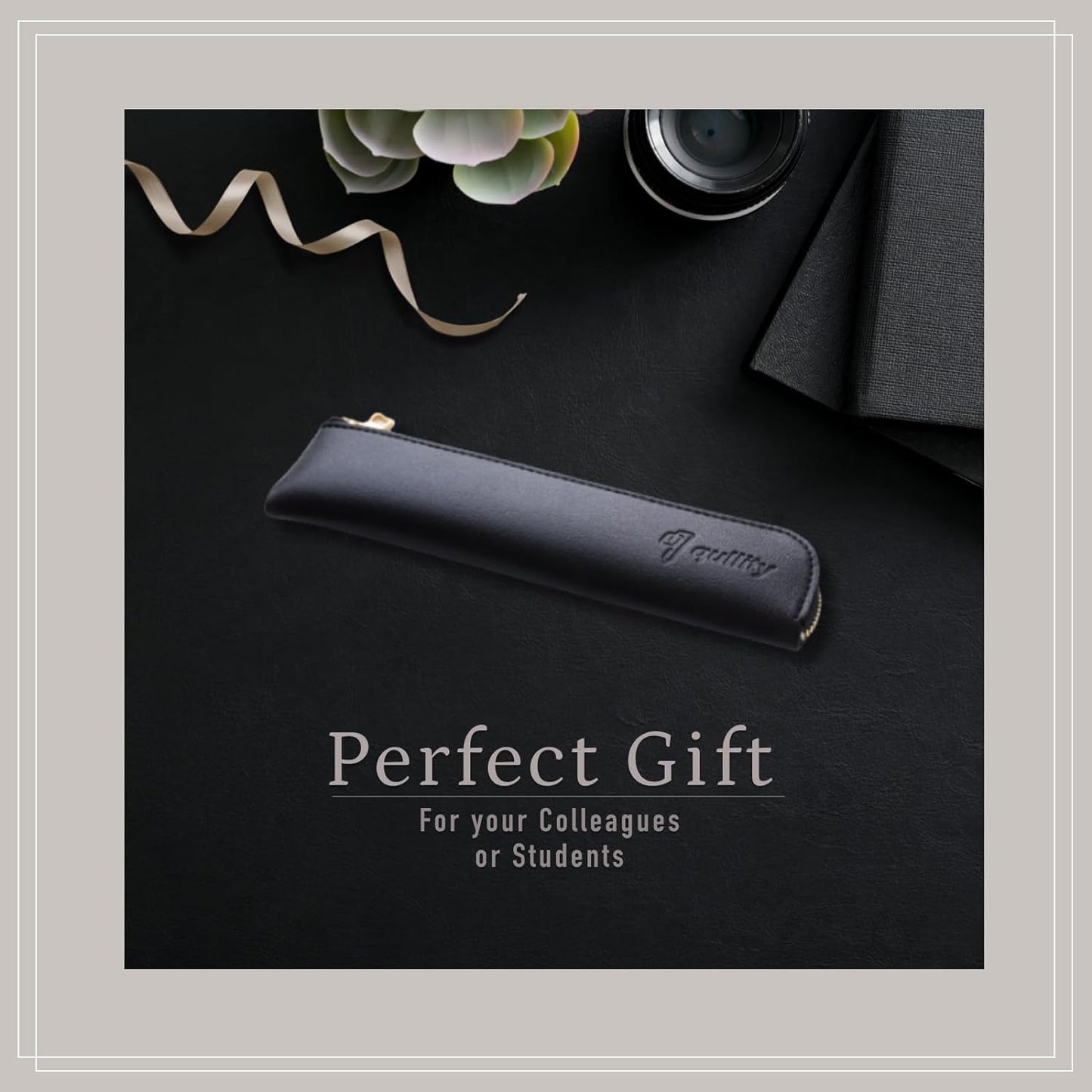 Graphlet Mechanical Drafting Pencil + Ain HB/B/2B leads, original Black slim pen case (0.4mm)