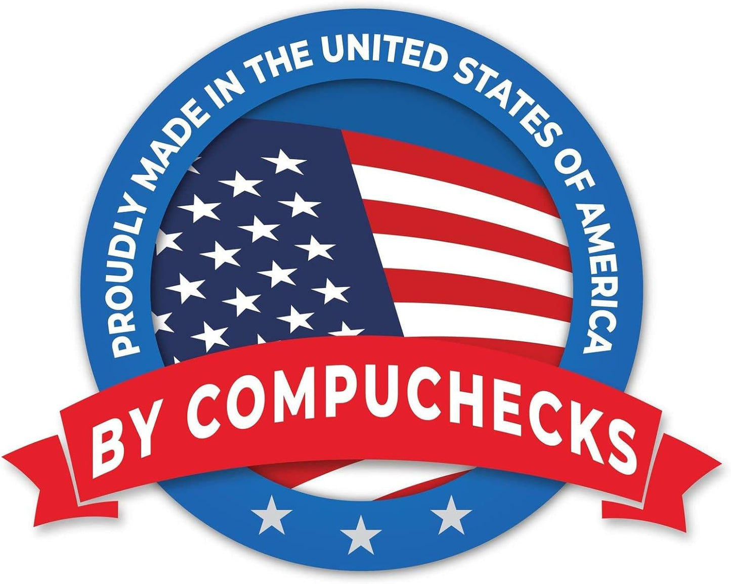 Business Voucher Check Stock - Computer Laser Checks - 3 Checks Per Page, 500 Sheets/1500 Checks, Blue/Red Prismatic