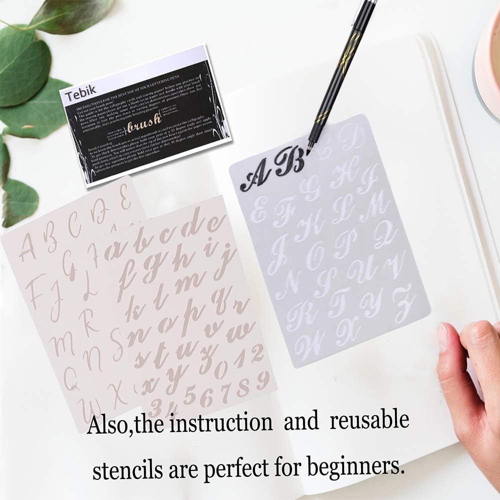 Calligraphy Pens Set, 22 Pack Hand Lettering Pens Kit, Calligraphy Markers with for Beginners Writing, Journaling, Signature, Art Drawing, Illustrations, Card Making, Design