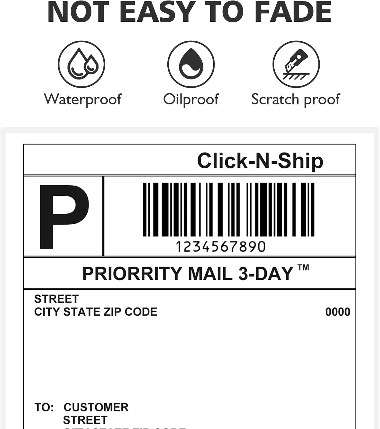 DGBDPACK 4"x6" Direct Thermal Shipping Labels 600 Lables/2 Roll (300 Pcs per Roll) Compatible with Zebra Rollo Beeprt Printer Permanent Adhesive