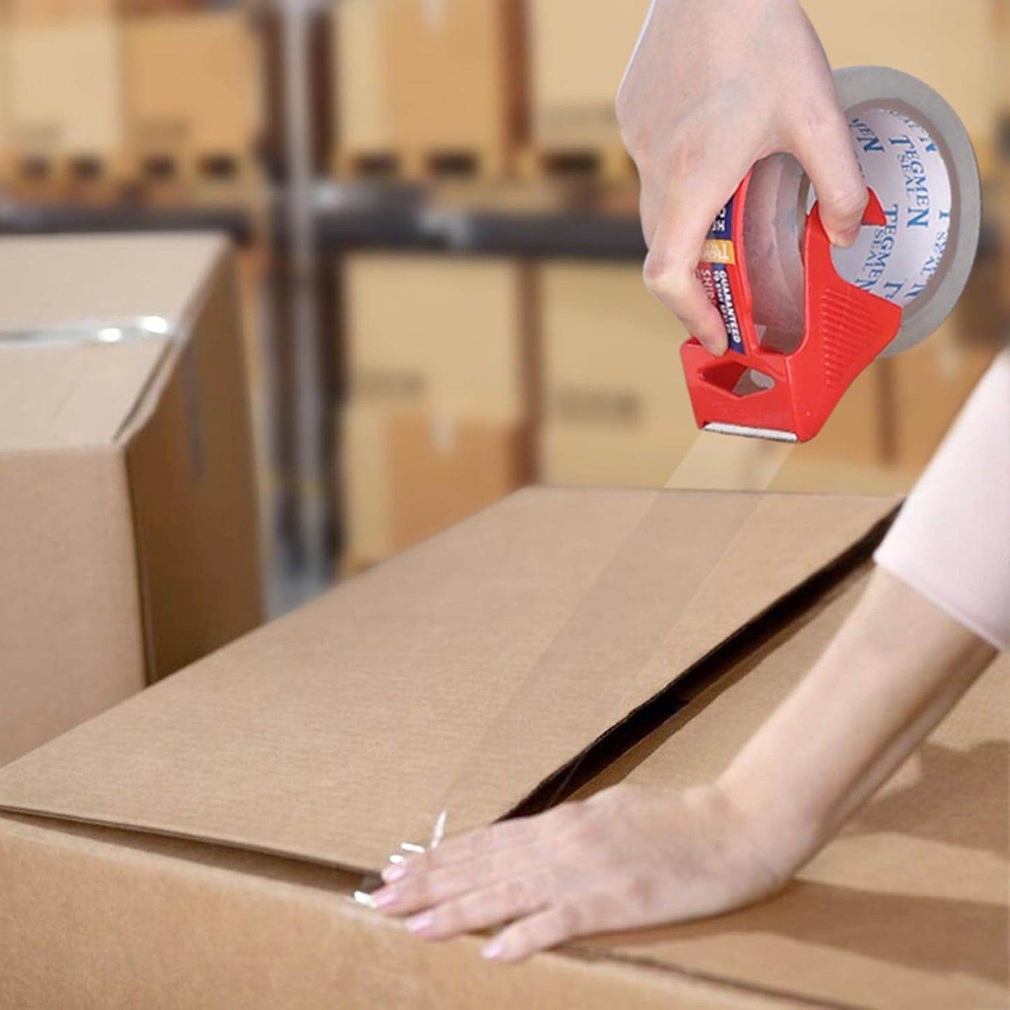 Heavy Duty Clear Packing Tape with Dispenser Combo for Shipping, Moving & Storage,Thicker Clear Packing Tape,1.88 inches Wide, 60 Yards Per Roll, 60 Total Yards