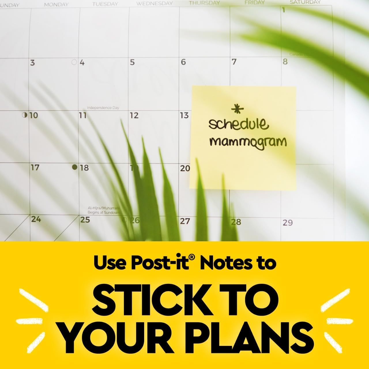 Post-it Notes, 3 in x 3 in, 18 Sticky Notes Pads, 100 Sheets per Pad, The Iconic Canary Yellow Note, School Supplies and Office Products