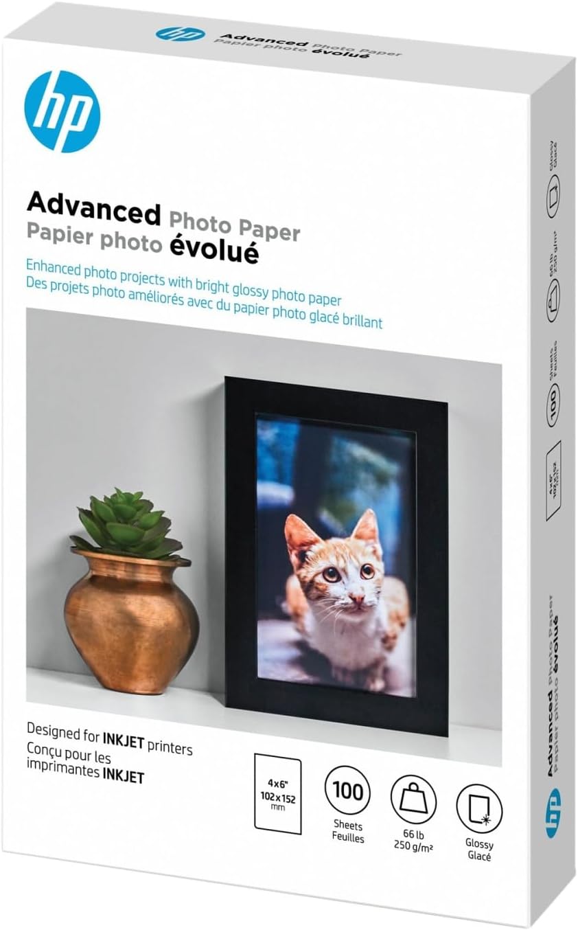 HP Advanced Photo Paper, Glossy, 4x6 in, 100 sheets (Q6638A)