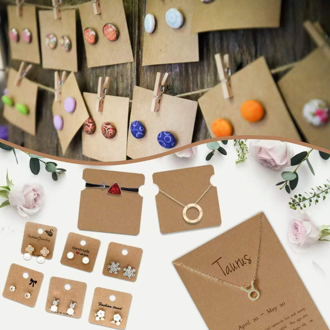 24 Sheets Brown Cardstock 8.5 x 11 Kraft Paper, Goefun 80lb Card Stock Printer Paper for Invitations, Menus, Crafts, DIY Cards