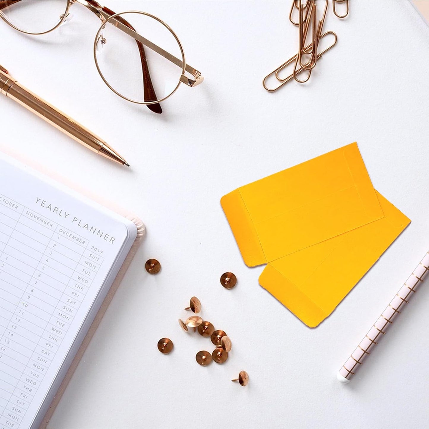 #1 600 Pcs Small Coin Envelopes 2.25" x 3.5" with Gummed Flap, Yellow Kraft Mini Envelopes for Storing Keys, Stamps, Seeds, Tips and Small Items (600)