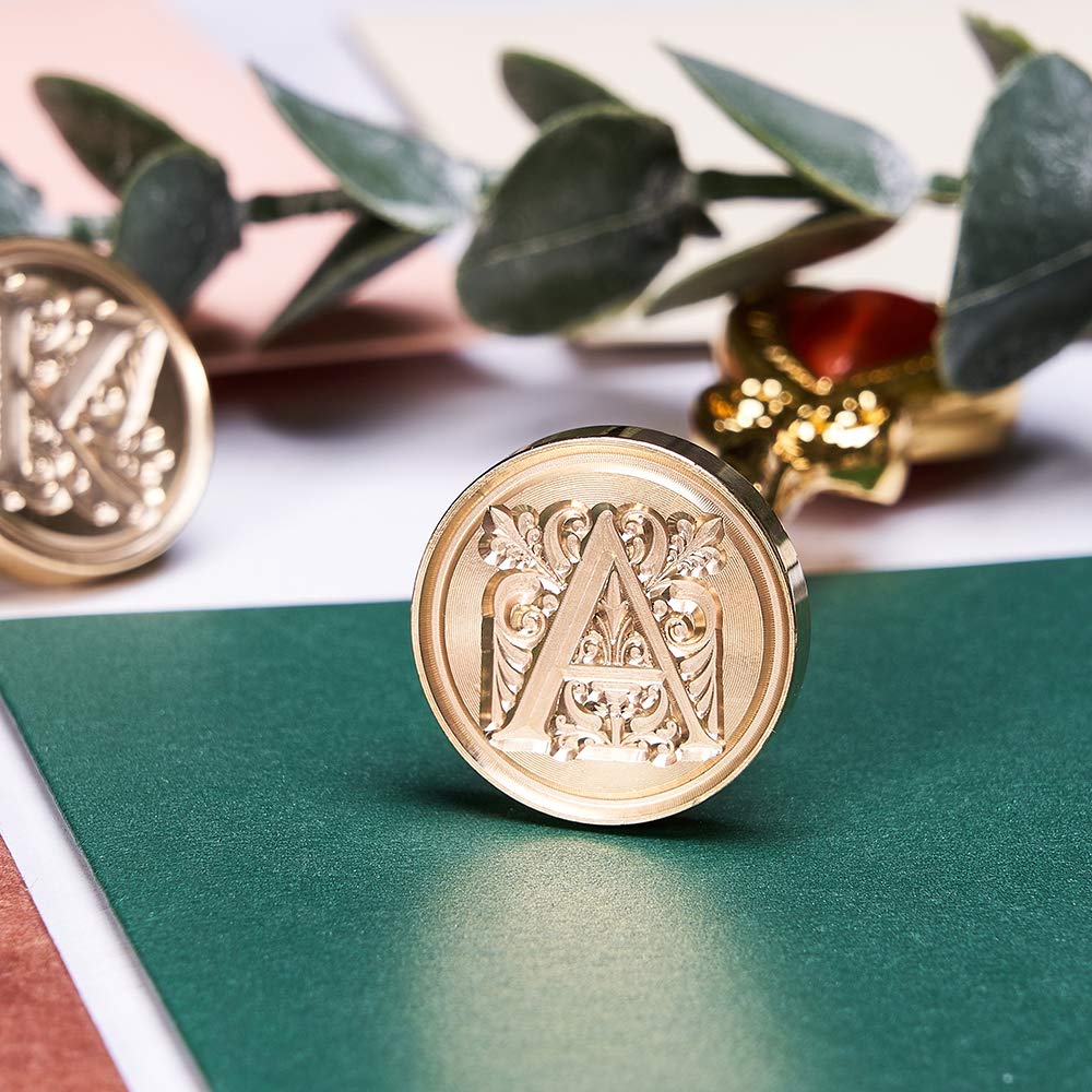 Letter V Alphabet Sealing Wax Stamp, Wax Seal Stamp for Sealing Wax, Brass Alphabet Wax Stamp
