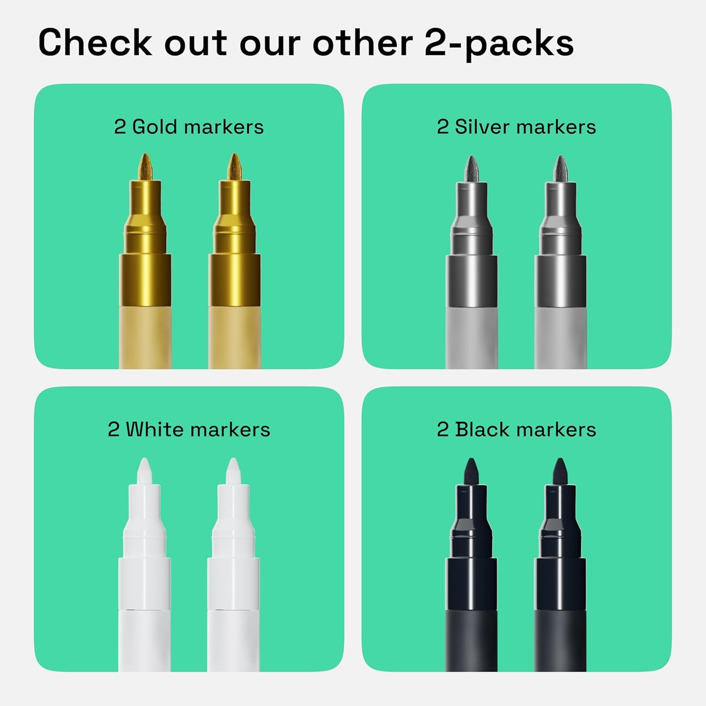 ARTISTRO 2 Gold Acrylic Paint Markers - 0.7mm Extra Fine-Tip Metallic Paint Pens - Perfect for Crafting, Art Projects, & More