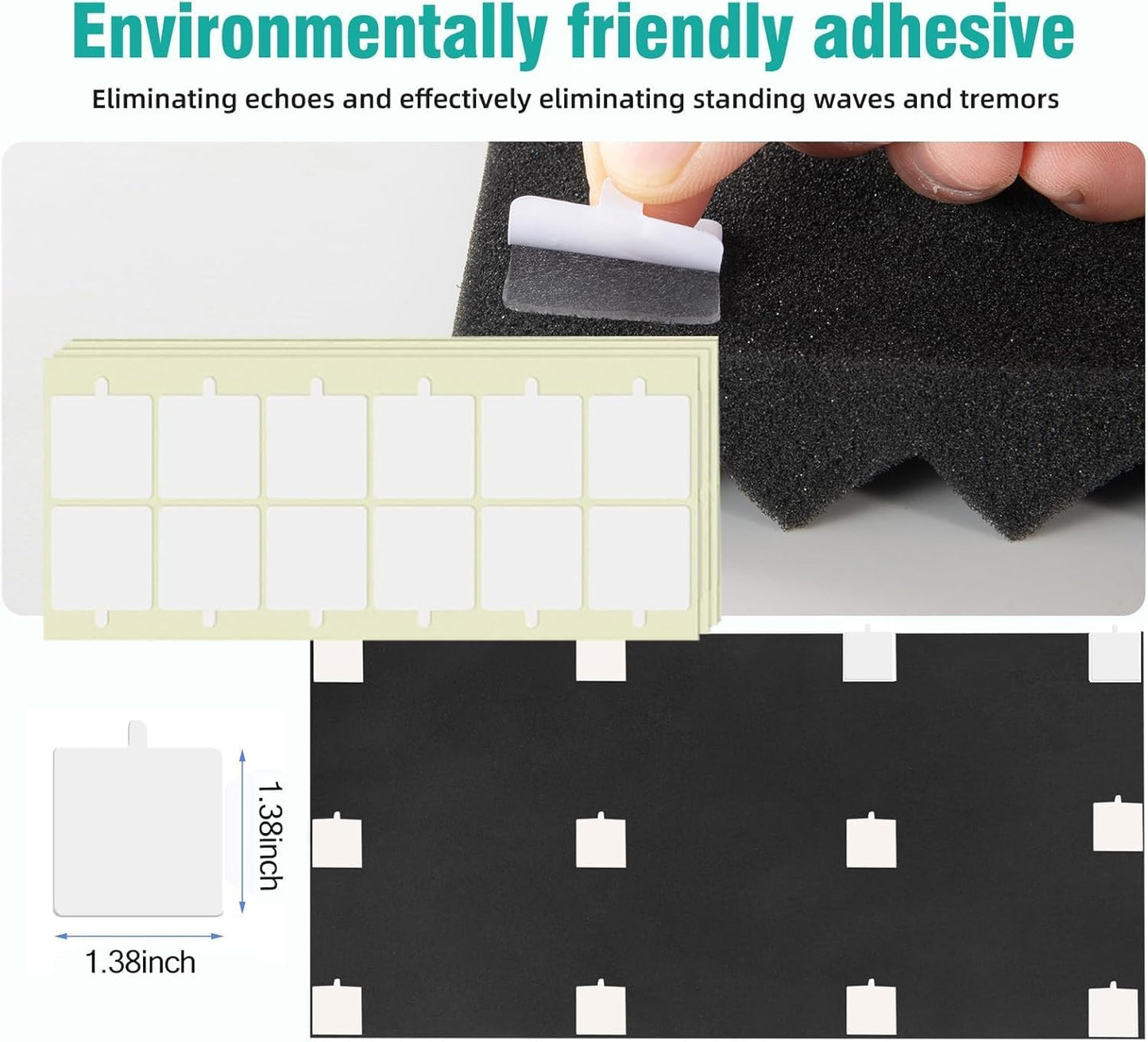 2 Pack Acoustic Foam Panels,48X24X2 Inchs Egg Crate Foam, Soundproof Foam Wall Panels,Studio Foam Panel,High Density Fireproof Noise Foam (Black -2 PCS, 48X24X2 Inchs)