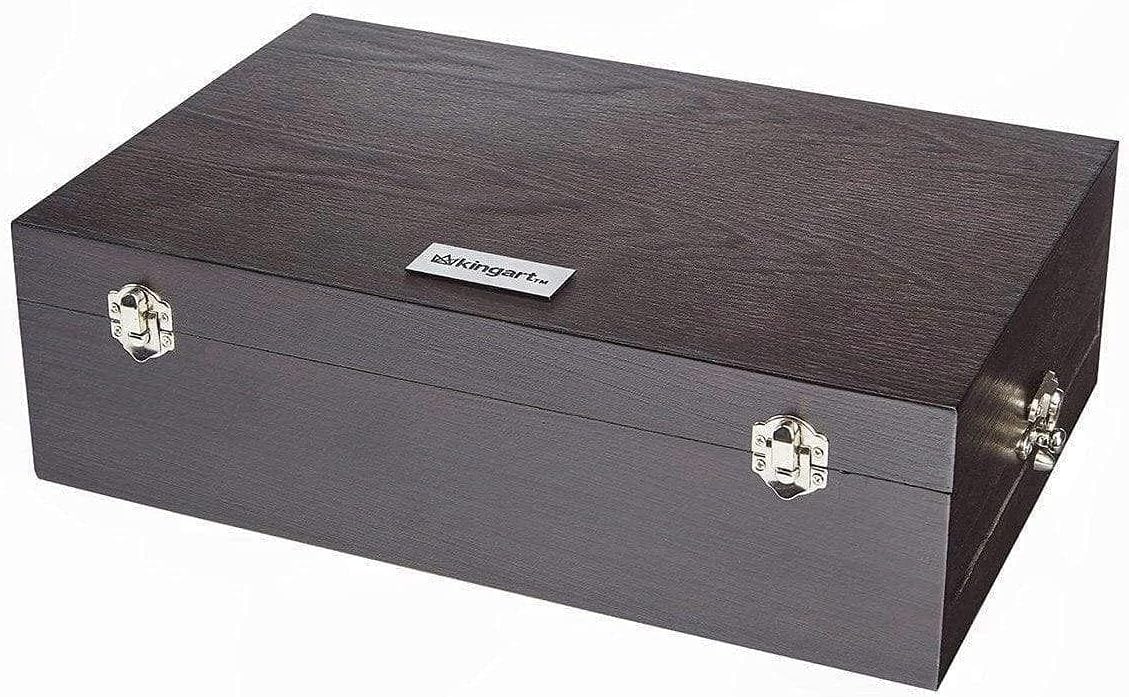 KINGART 131 MIXED MEDIA ART SET - 115 Pc., 2-Drawer Wooden Case, Pencils, Pastels, Paints, Brushes, Erasers, Sharpener, Palette Knife, Palette, Painting, Drawing, All Skill Levels, 115 Pc.