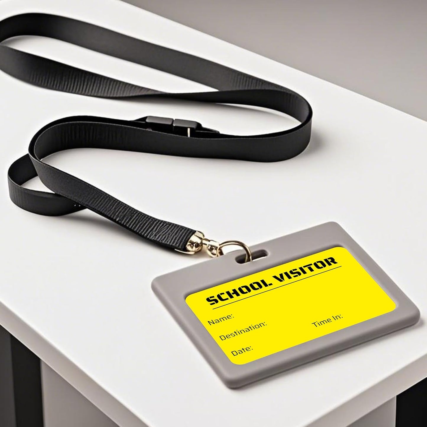 Visitor Pass Stickers – 300 Writable Name Tag Labels, 2 x 3 Inch, Self-Adhesive Identification Badges for Office, School, Events (300Pcs-Fluorescent Yellow2)