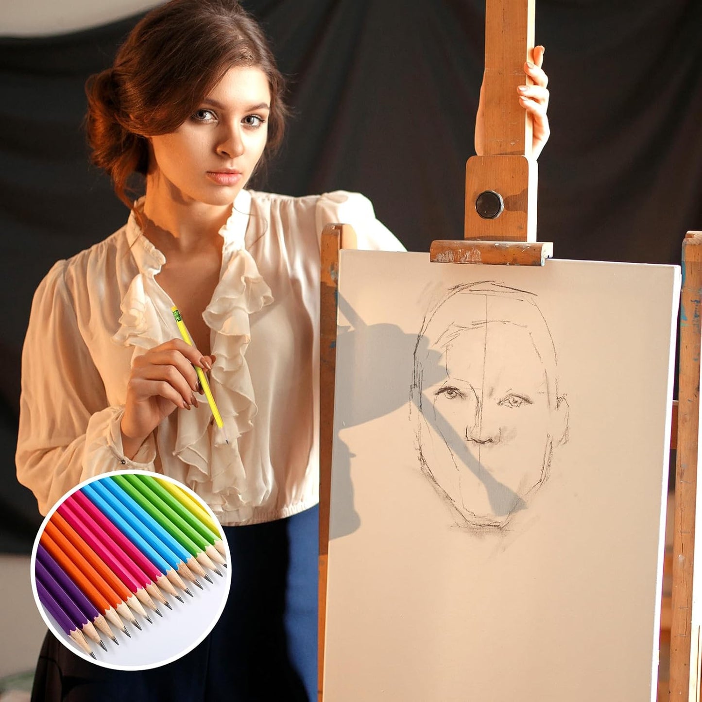 TecUnite 120 Pcs #2 HB Pencils with Eraser No 2 Unsharpened Wooden Hexagonal Pencils for Adults Gifts for School Exam art Learning Office Sketching(Rainbow Colors)