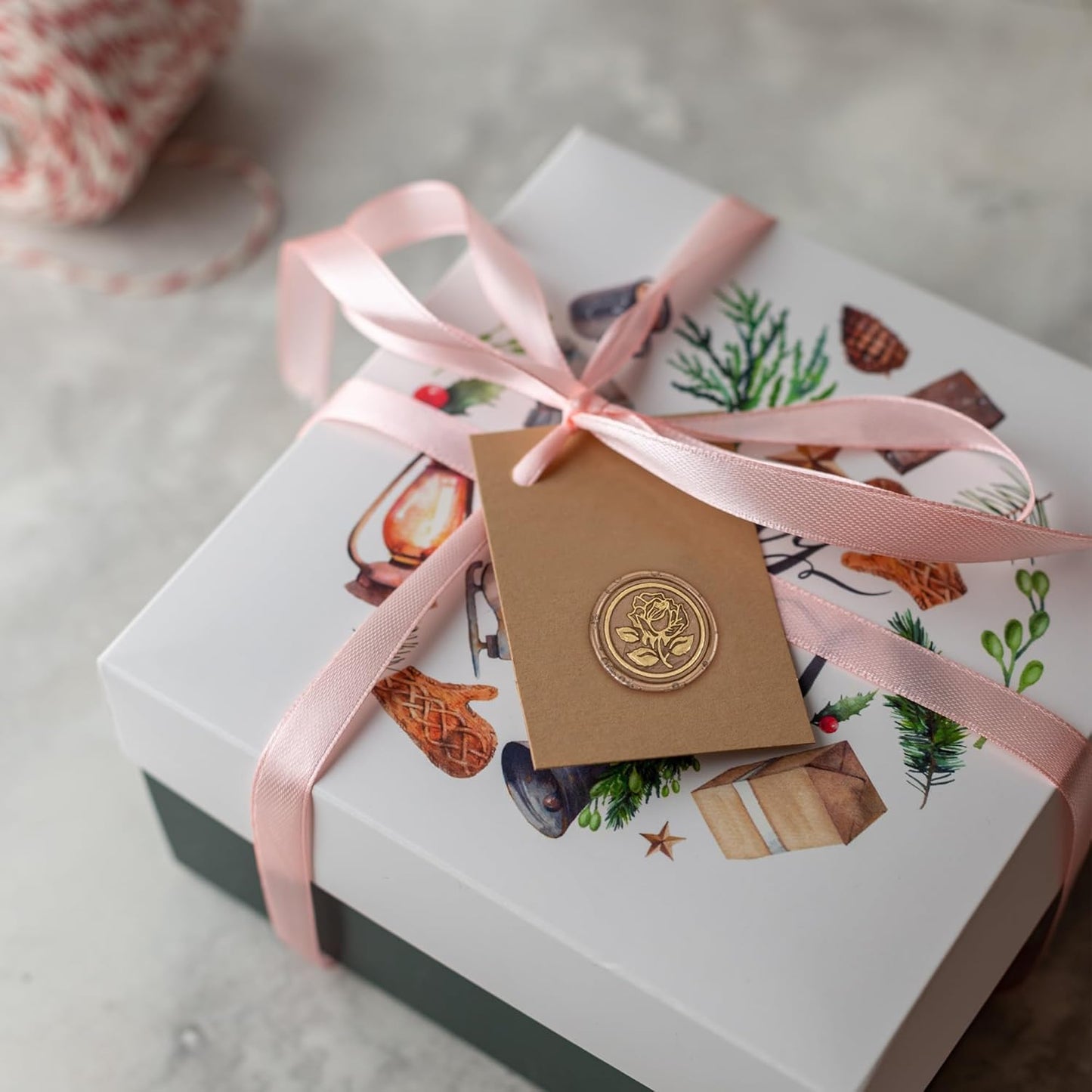 Flexible Wax, 100pcs Gold Rose Style Stickers, Bronze Color, Handmade Envelope Seals for Wedding Invitations, Scrapbook, Waterproof, Single Use, Vintage