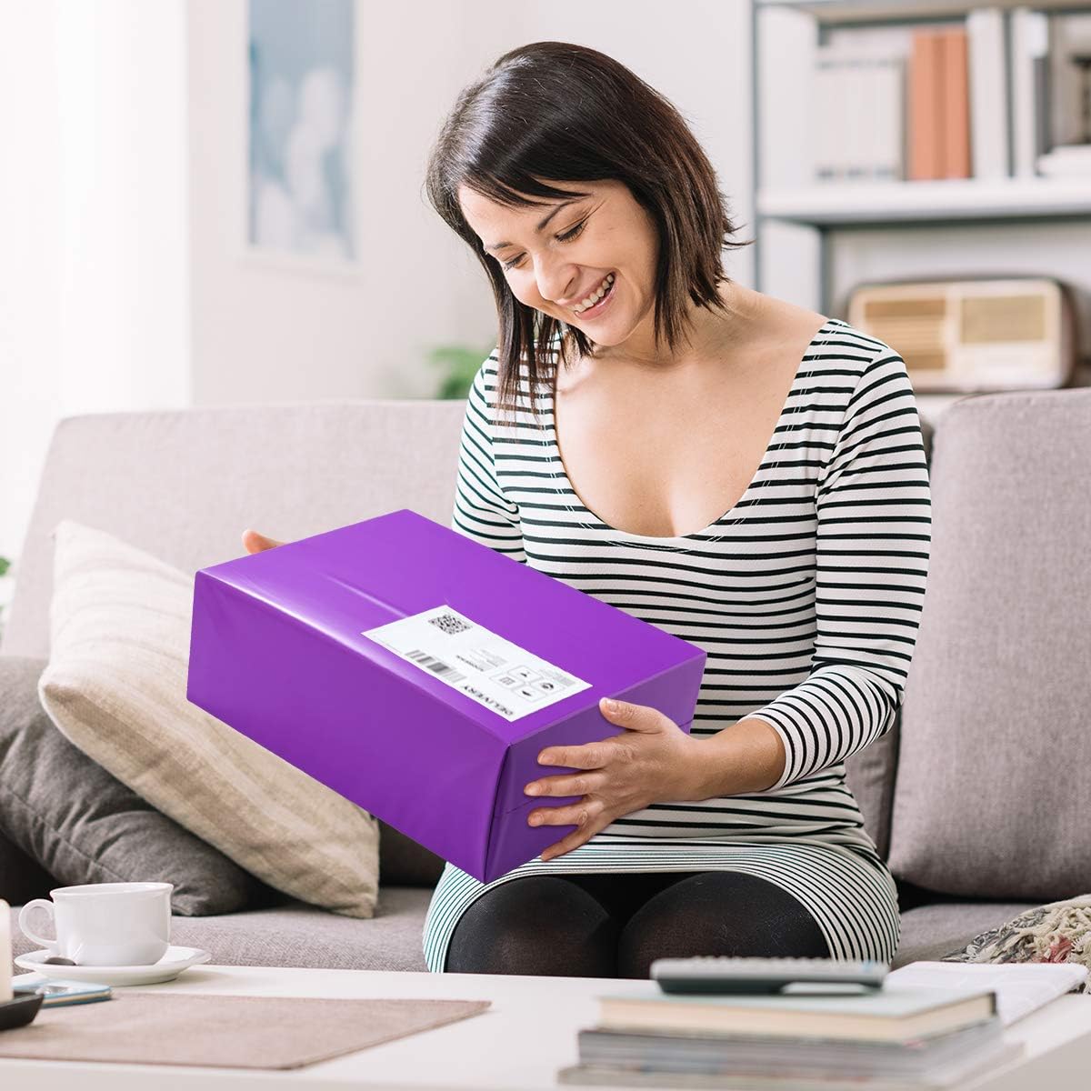 UCGOU Poly Mailers 19x24 Inch Purple 100 Pack Extra Large Shipping Bags Strong Thick Mailing Envelopes Self Seal Adhesive Waterproof and Tear Proof Boutique Postal for Clothing Quilt and More