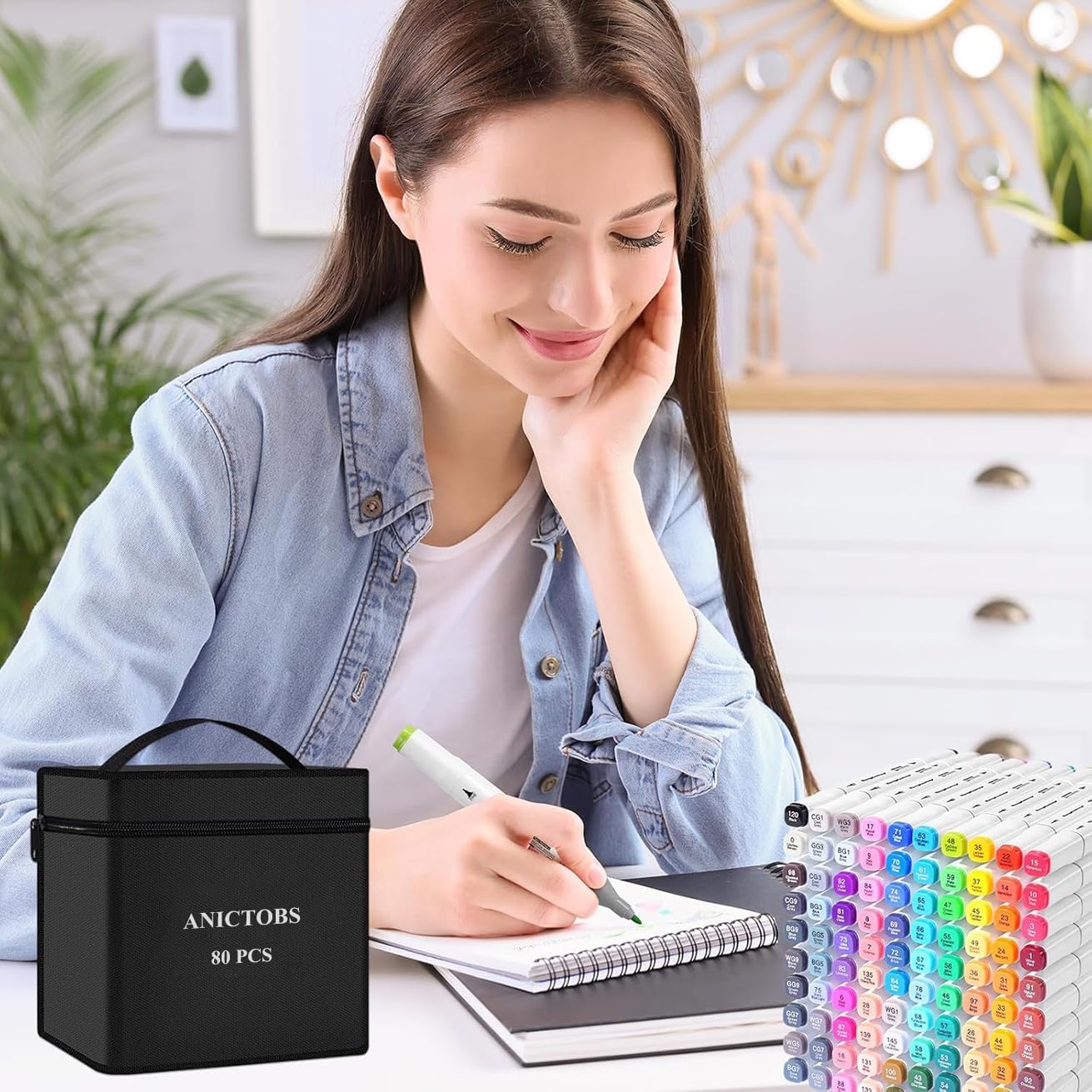 Alcohol Markers 262 Colors with Base Support, Drawing Art Markers Perfect for Students Kids and Adults Comics Sketching Illustration Artistic Creation Gift