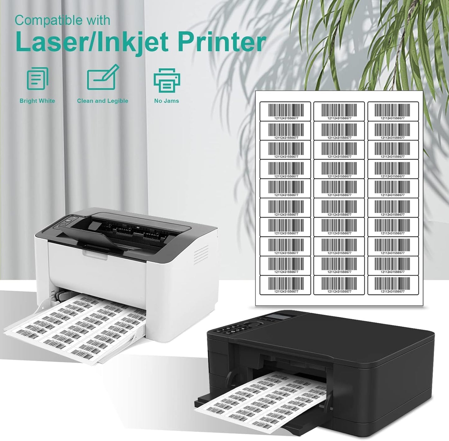MFLABEL 1" x 2-5/8" Address Labels for Laser & Inkjet Printers 15,000 White Shipping Stickers(500Sheets,30/Sheet)+48 Free Fragile Stickers | Easy Peel,Mailing Labels for Packages, Shipping
