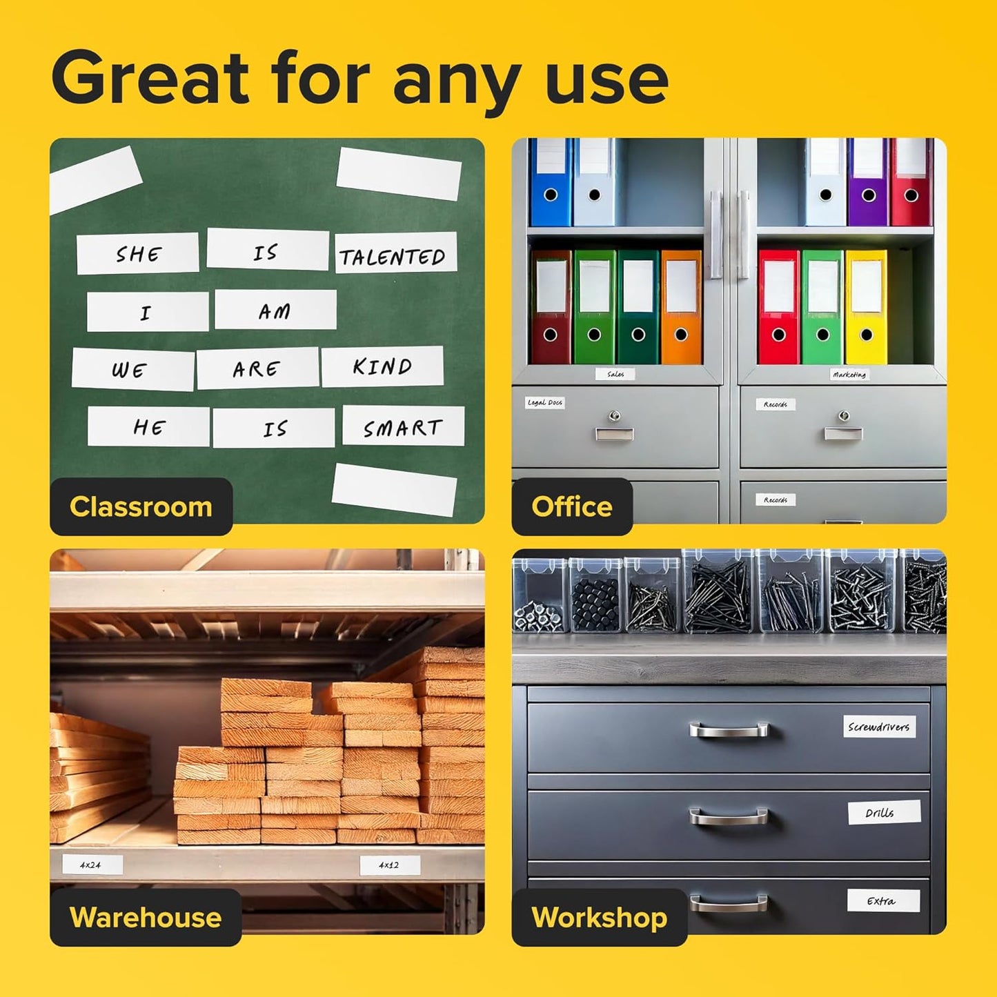 X-bet MAGNET Dry Erase Magnetic Labels 30 pcs 1x3 - Reusable Sticky Notes - Magnetic Notepads for Refrigerator - Dry Erase Magnetic Sheets - Blank Magnet Stickers - Used for Whiteboard, Classroom