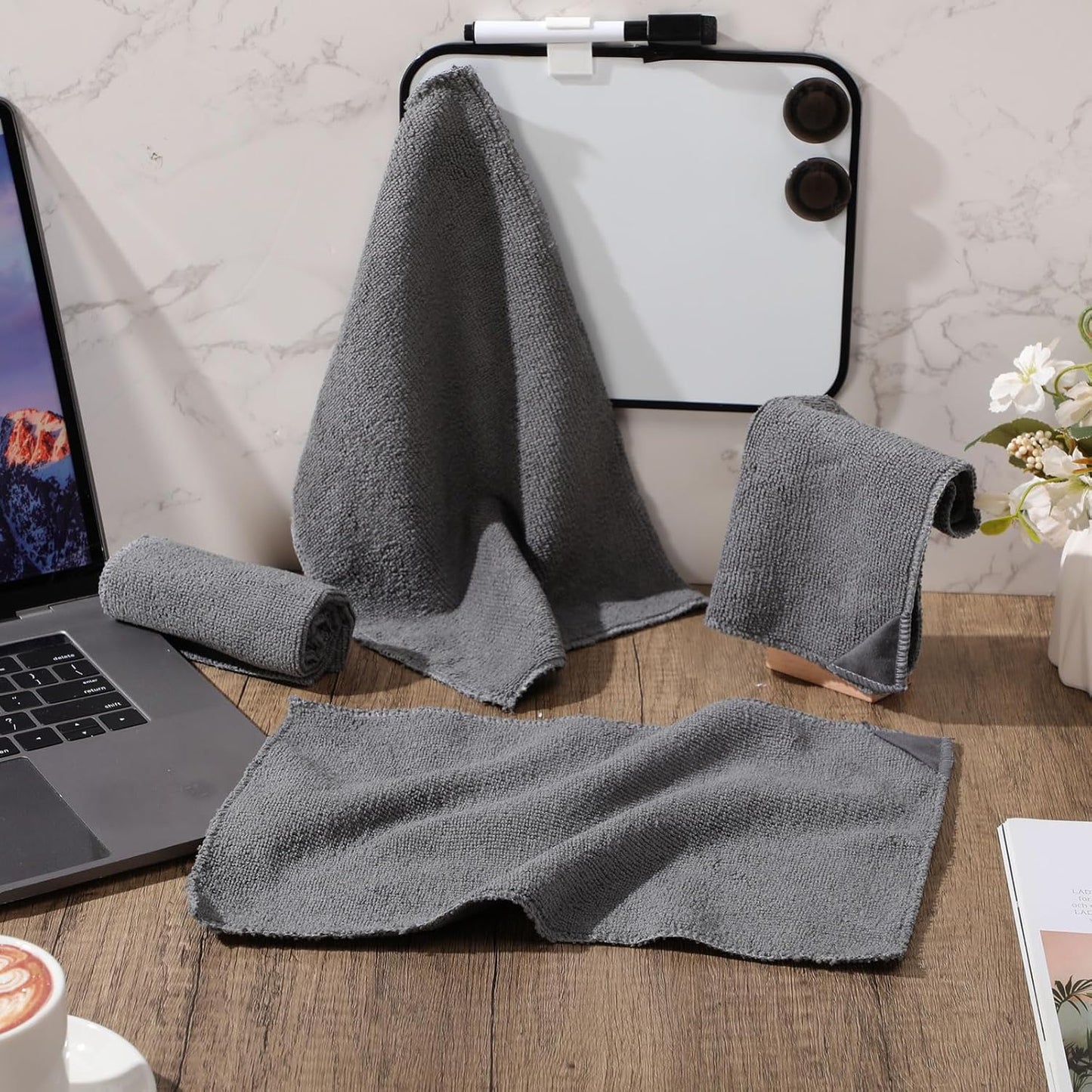 4 Pcs 7.8" x 11.8" Magnetic Cleaning Cloth Dry Erasers for White Boards Extra Strong Magnetism Microfiber Whiteboard Eraser for White Boards Blackboards Classroom Home Reusable Washable