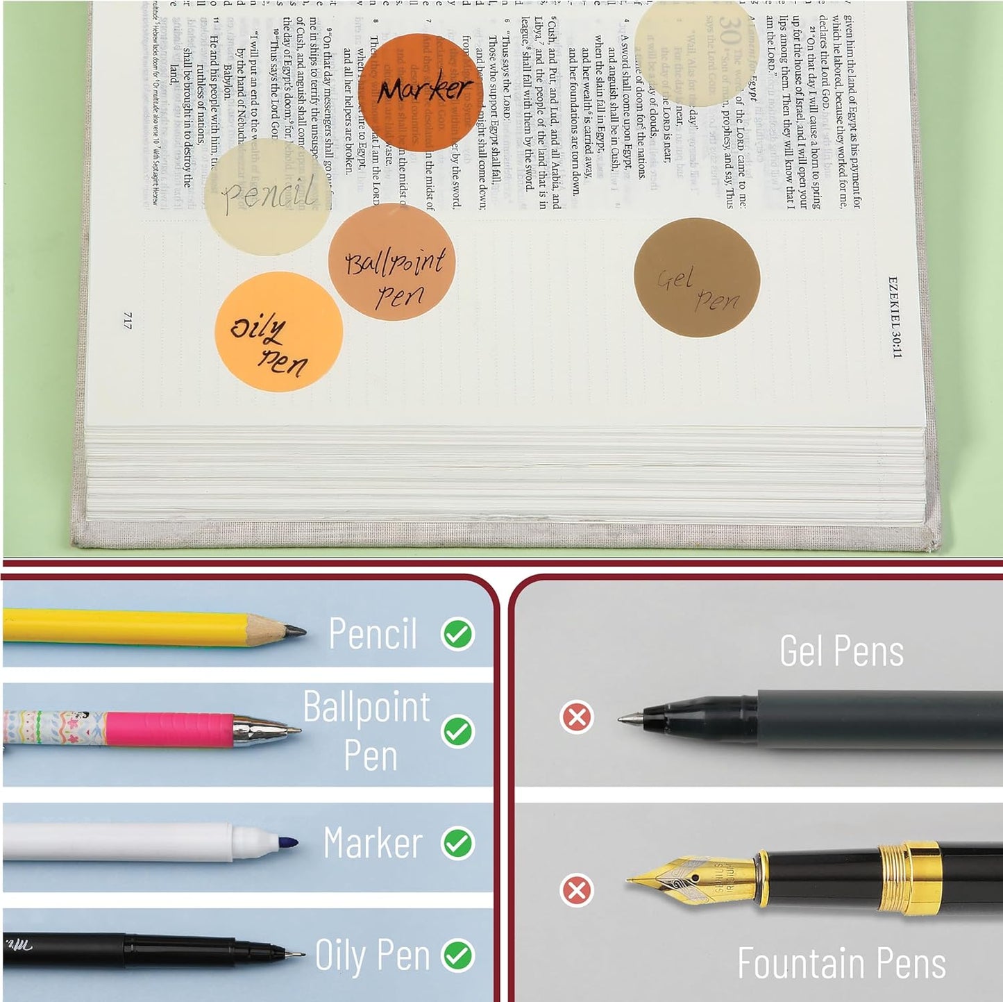 Mr. Pen- Transparent Sticky Note Set, 560Sheets, Colorful, Round Transparent Sticky Notes Set