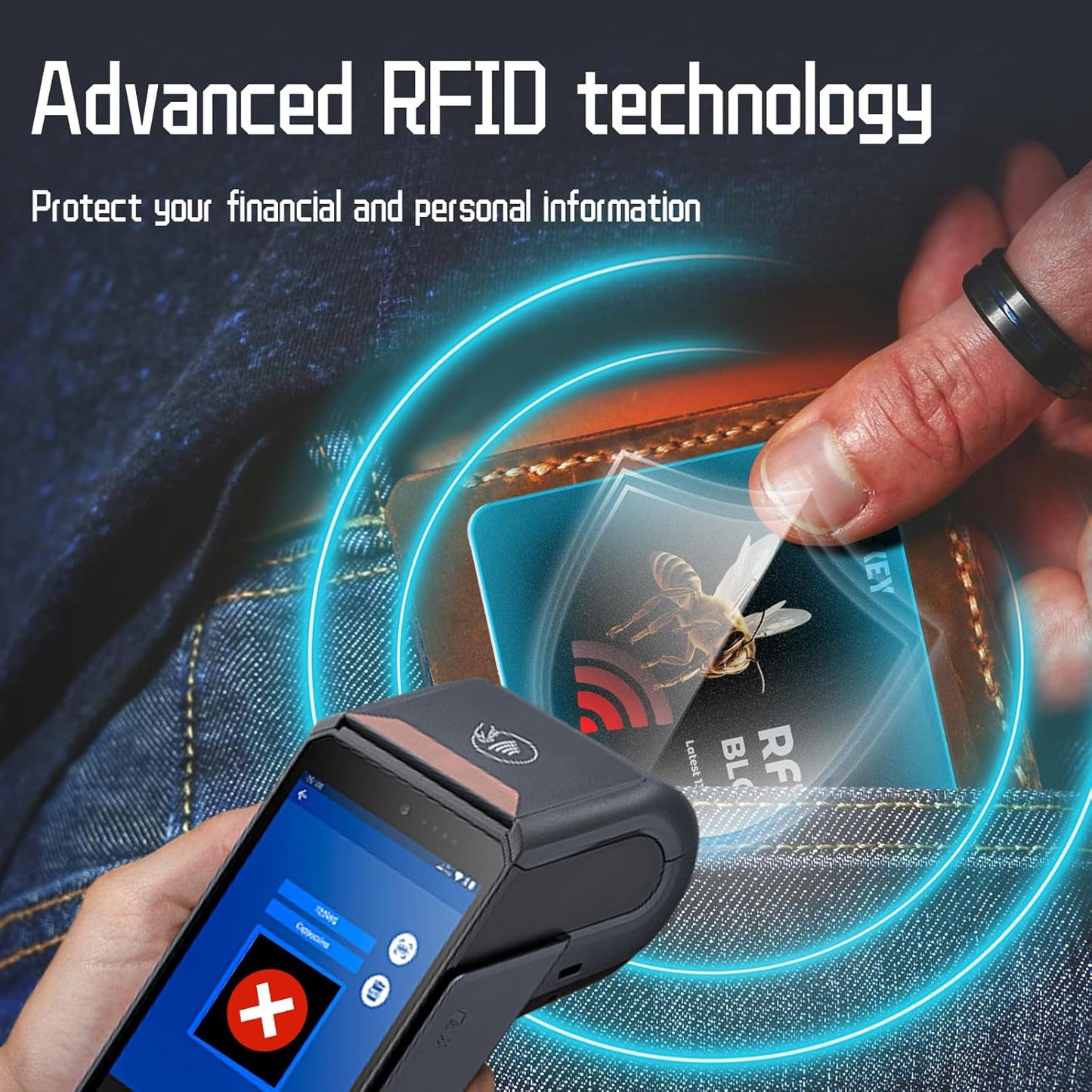 RFID Blocking Cards(4-Pack)–Ultra Thin Credit Card Protector for Wallet,Shields ID/Credit Card/Passport from Skimming–Durable Theft Cards