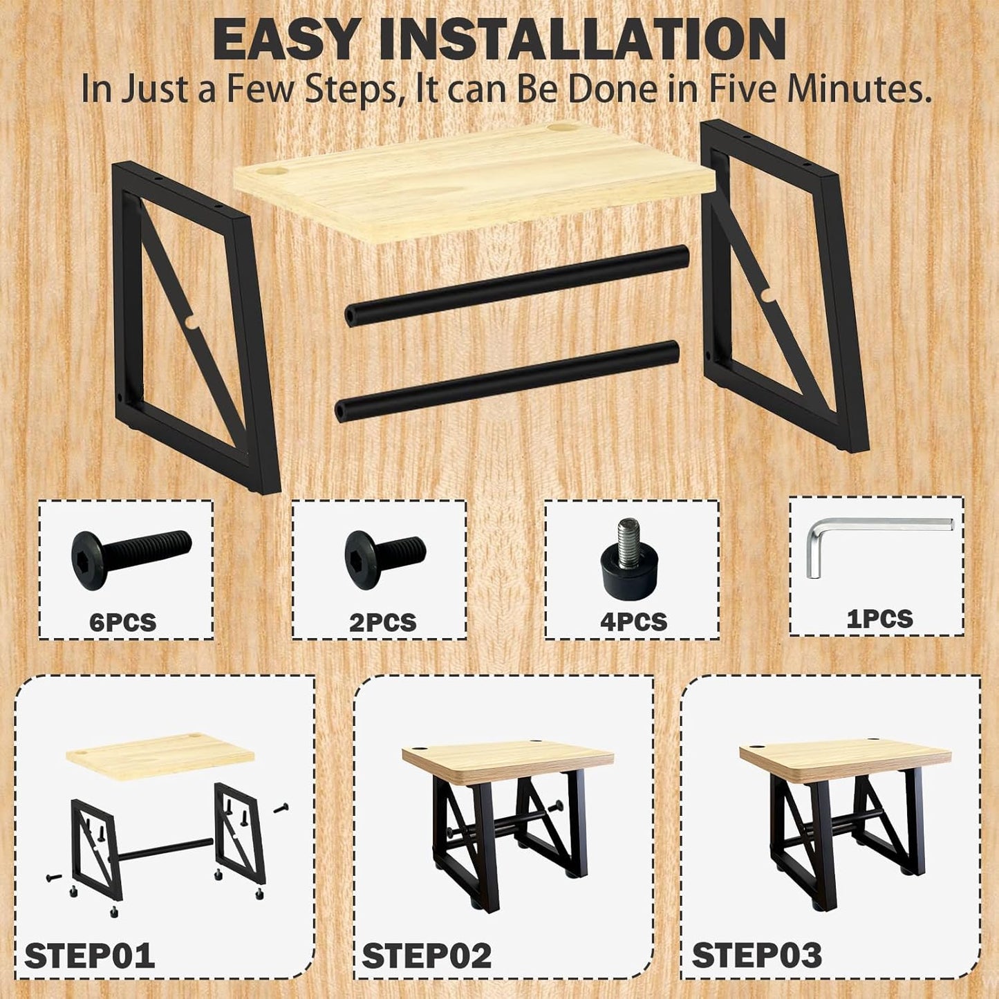 Label Holder for Thermal Printer,Sticker Rolls and Fan-fold Dispenser Holder,Wooden Label Holder for Shipping Label Printer,Office Accessories for Home,Small Business,Warehouse (Log Color)
