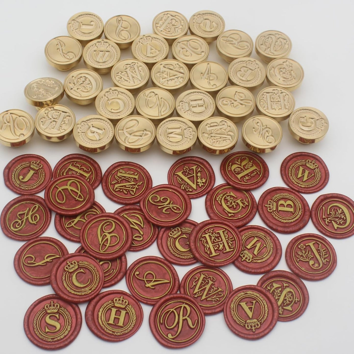 Letter Wax Seal Stamp Kit, Andotopee Wax Seal Kit Initial Alphabet F Sealing Wax Stamp Head 3pcs, Vintage Wax Stamp Seal Kit with Wax Seal Beads, Wax Seal Warmer Tools, Wax Seal Pen, Gift Box Set