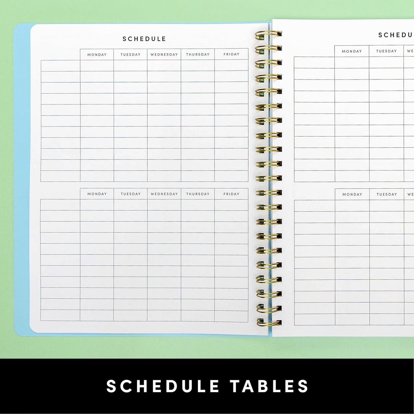 PAPERAGE 17 Month Academic Planner 2025-2026, Weekly & Monthly Spreads, August 2025 - December 2026, Large (8.5 in x 11 in), Dark Green