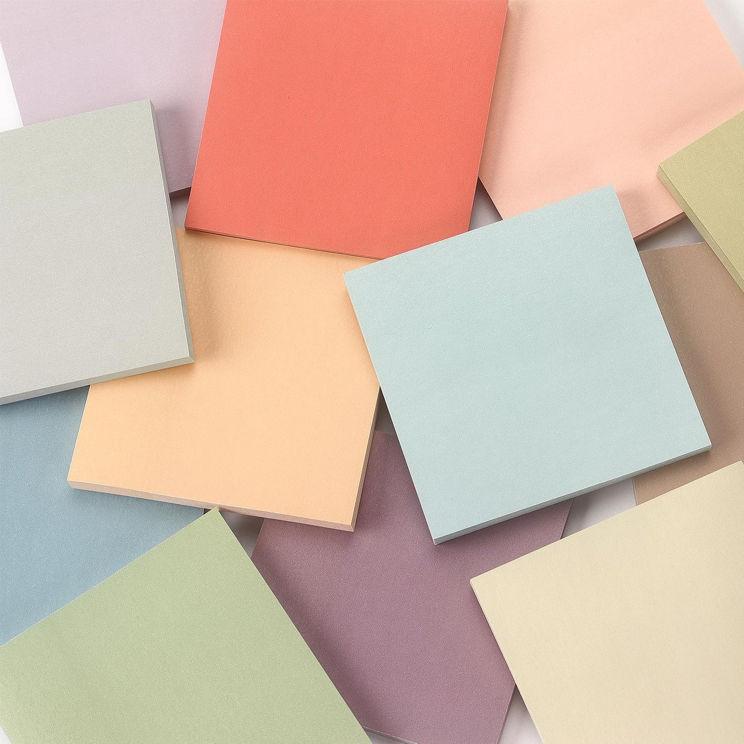 Sticky Notes 3x3 Inch, 12 Pack, 12 Assorted Vintage Color Self-Stick Notes Pads, 50 Sheets/Pad, Perfect for Office, School, and Home Organization