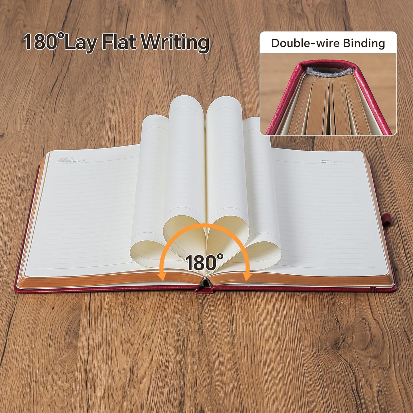 ZXHQ A5 360 Pages Lined Journaling Notebooks with Pen, Journals for Women Men Writing Notebook, Tree of Life Design, Brown Edge Fine Inner Pocket - Light Brown