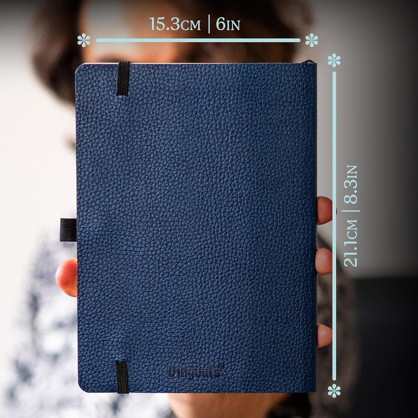 Dingbats A5 Wildlife Dotted Notebook Journal - Premium Vegan Leather Softcover Executive Journal for Women & Men - Work, Note Taking, Writing & Travel