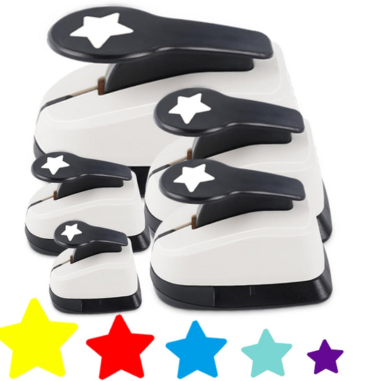 Star Hole Punch Set for Paper Crafts – 5 Sizes Star Paper Punchers for Scrapbooking and Card Making