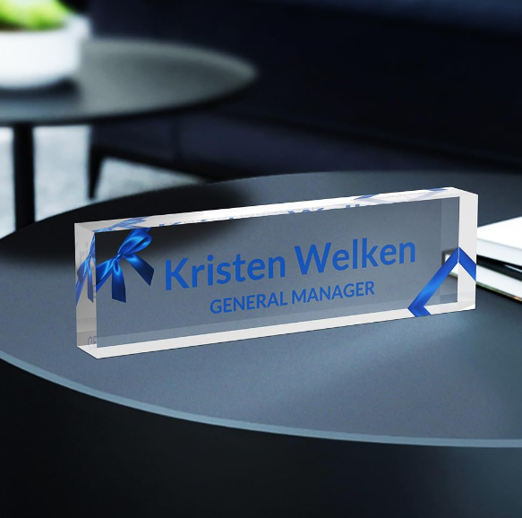 Welcome Back Office Decorations: Personalized Desk Name Plates for Professional Workspaces
