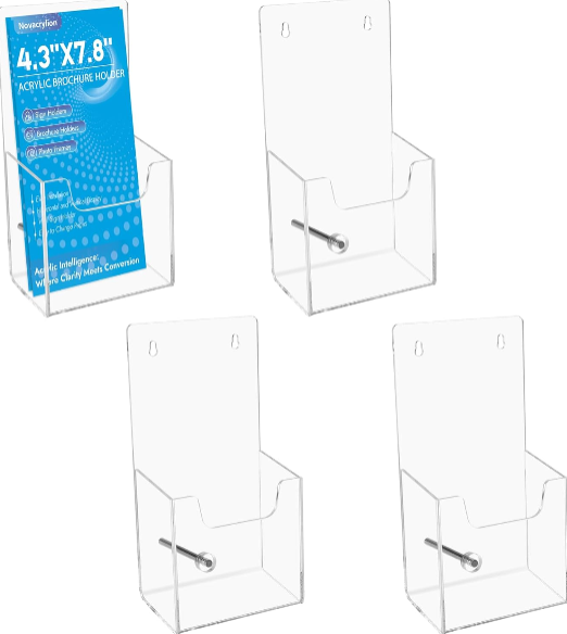 Acrylic Brochure Holder Review | Clear Wall Mount or Countertop Display Stand for Trifold Flyers and Menus