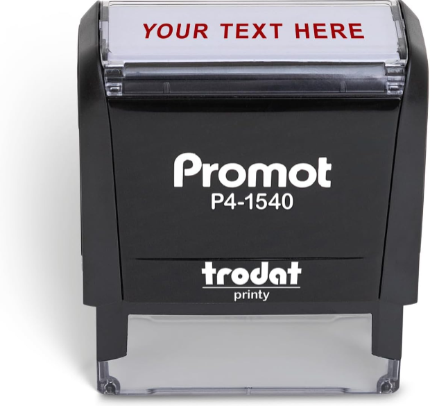 Promot Self-Inking 1 Line Custom Stamp – Personalized Name and Address Stamp for Office, Teachers, and Business Use