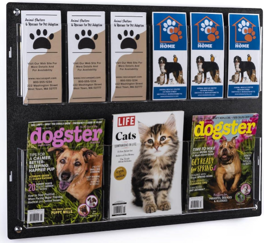 Displays2go Tiered Wall Brochure Rack Review: Adjustable Acrylic Literature Display in Black