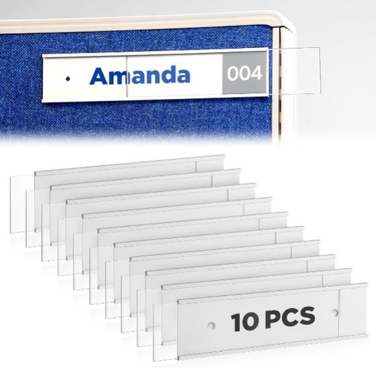 Thyle 2 x 8 Inch Aluminum Wall Nameplate Holder Set: Professional Door Sign Solution for Offices