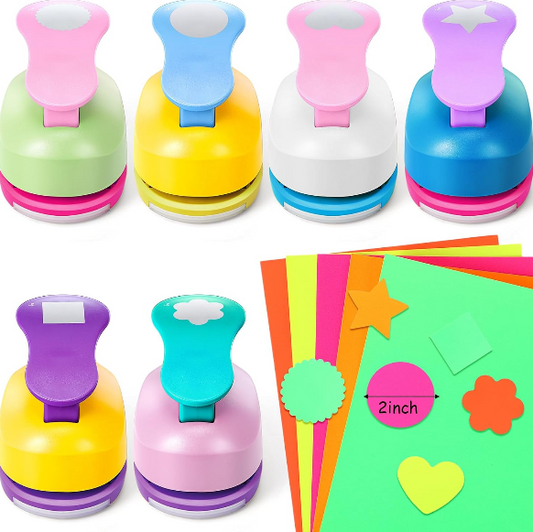CHENGU 16 Pcs Craft Hole Punch Set – 2 Inch Scrapbook Punches with Multiple Shapes
