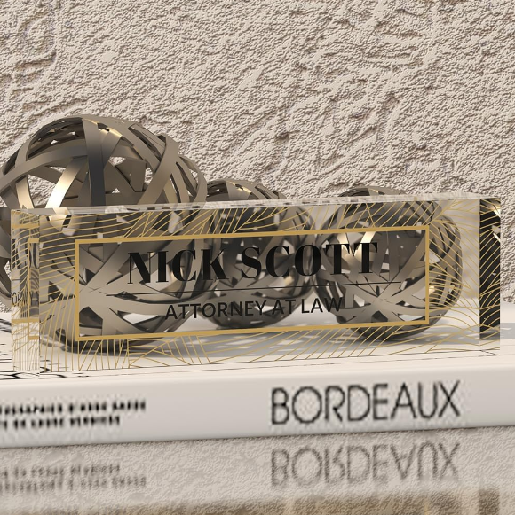 Personalized Acrylic Office Desk Name Plate – Custom Name Plates for Professional Workspaces