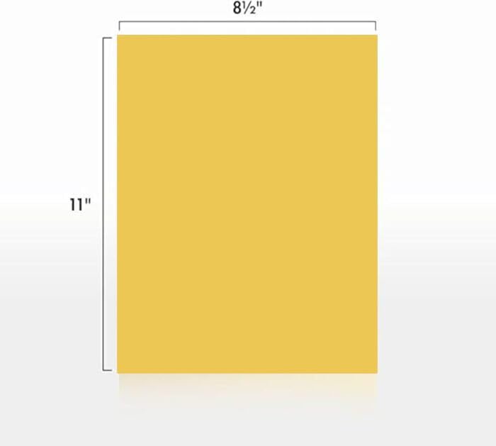 Colored Copy Paper, 20 LB (75 GSM) 8.5 X 11, 500 Sheets (Gold)