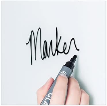 U Brands Magnetic Glass Dry Erase Board, Office Supplies, White, with Eraser, Markers, Magnet, 18” Tray, 4mm, 36" x 48"