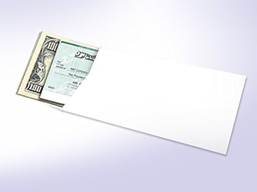 NextDay Labels #7 Coin Envelopes - 100-Pack White Gummed Money Envelopes for Cash, Coins, Jewelry, or Small Parts - Durable White Paper Cash for Home, Office, or Business Use - Made in USA