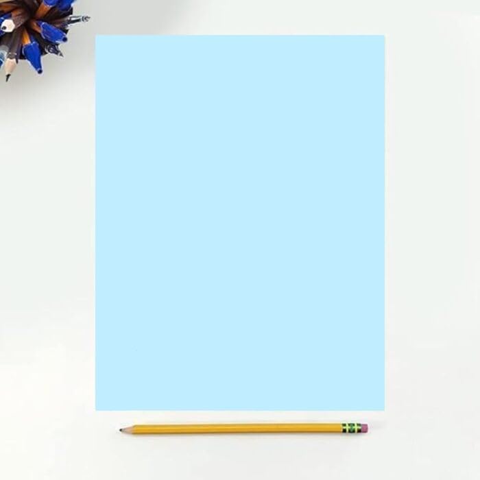 Colored Copy Paper, 20 LB (75 GSM) 8.5 X 11, 500 Sheets (Blue)