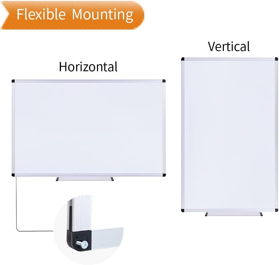 VIZ-PRO Magnetic Whiteboard/Dry Erase Board, 40 X 30 Inches, Includes 1 Eraser & 2 Markers & 4 Magnets