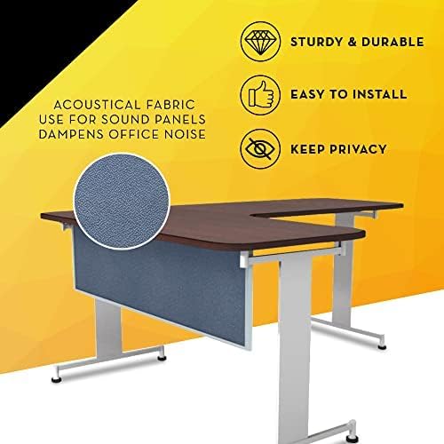 OBEX Acoustic Table Mounted Modesty Desk Privacy & Sound Absorbing Panel for Office Cubicles, 18" x 42", Twilight