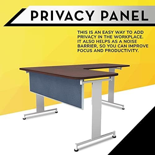 OBEX Acoustic Table Mounted Modesty Desk Privacy & Sound Absorbing Panel for Office Cubicles, 18" x 72", Twilight