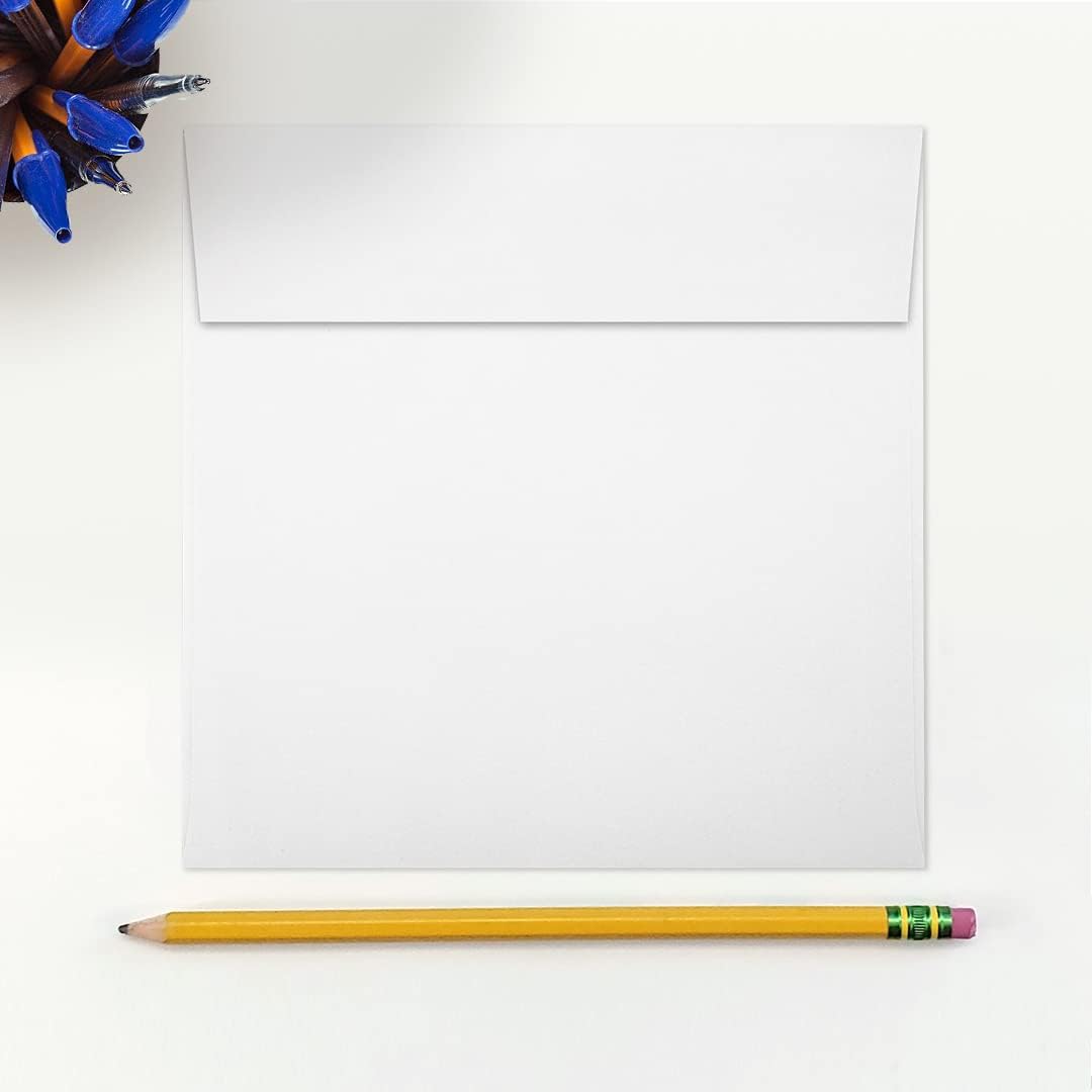 LUXPaper Square Invitation Envelopes | Peel & Press | 6" x 6" | Bright White | 80lb. Text | 50 Qty